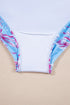 Plus Size Floral Print Twisted High Waist Bikini Set